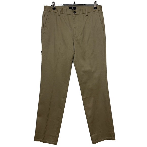 Dockers Pants Mens 34X34 Tan Signature Khaki Slim Fit Measures 34X33 NWT - Picture 1 of 11